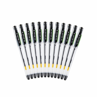 晨光(M&G)K37黑色0.38mm财务葫芦头中性笔签字笔水笔 12支/盒